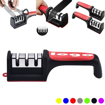 3-stage Manual Sharpener for Straight and Serrated Knives