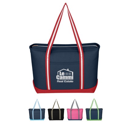 Large Cotton Canvas Admiral Tote Bag